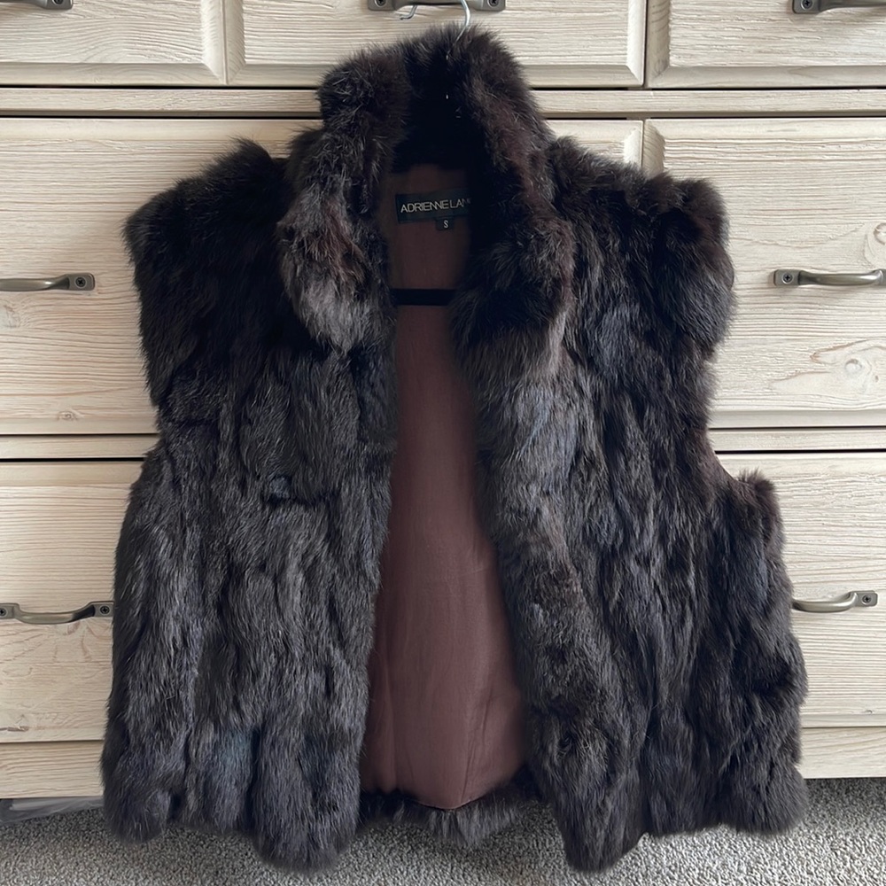 Adrienne Landau Rabbit Fur Vest
